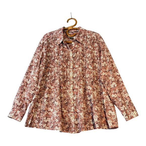 Anthropologie‎ | Pilcro | The Sasha Smocked Boyfriend Button Down Shirt Size M - Picture 3 of 12